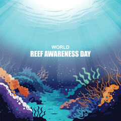 World Reef Awareness Day background.