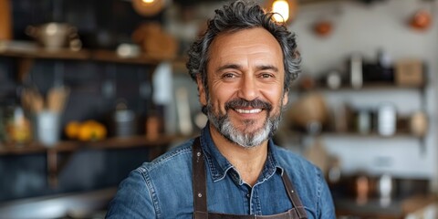 Fototapeta premium Bearded Man in Apron