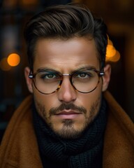 Man With Glasses and Scarf