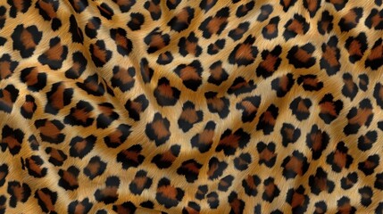 Fototapeta premium Close Up of Leopard Print Fabric