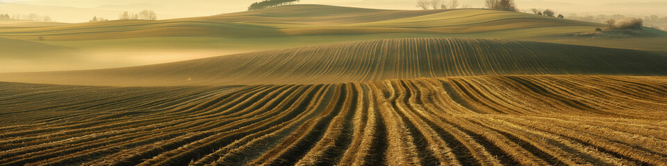 Fototapeta premium Photo of an agricultural field