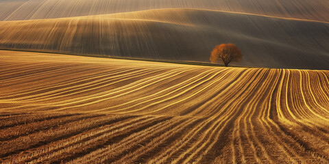 Fototapeta premium Photo of an agricultural field