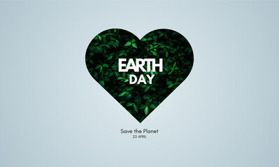 Happy Earth Day concept. Earth Day concept. 3d eco-friendly design. Earth map shapes with trees water and shadow. Save the Earth concept. 22 April.