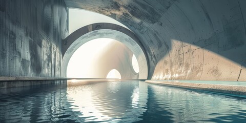 Large Tunnel With Pool in the Middle