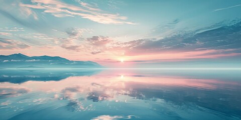 Cloudy Sky Over Large Body of Water - Powered by Adobe