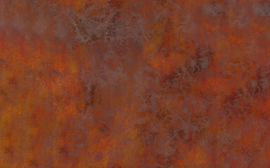 Weathered surface of eroded rusty metal.