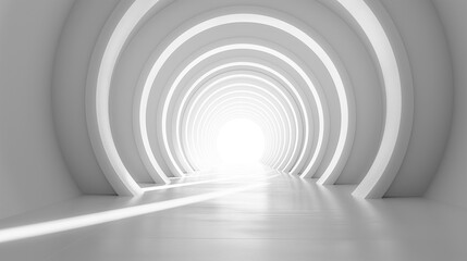 3D illustration a cylinder tunnel formed. Generative ai illustration. 