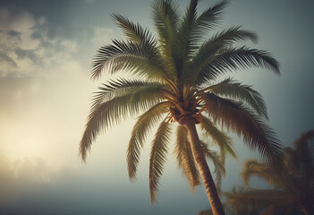 palm tree on minimal background
