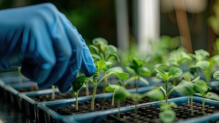 a biologist conducts experiments on plants