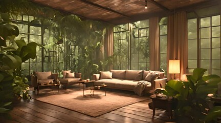 Serenity in the Storm: A Lo-Fi Jungle Getaway