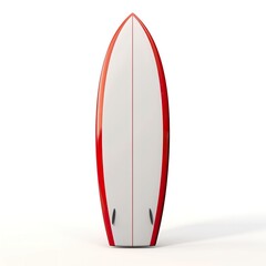 White surf board on a white background