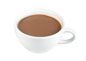 hot chocolate with coffee cup  isolated