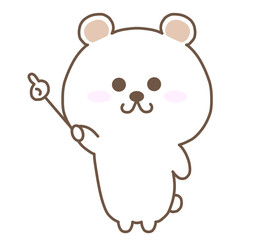ポイントをさすしろくま