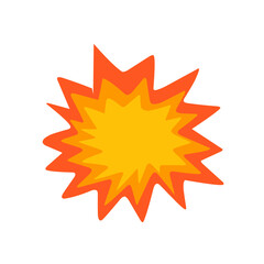 Vector illustration of a collision emoticon