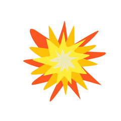 Vector illustration of a collision emoticon