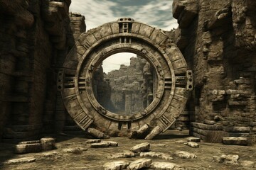 Ancient Ruins Countdown: Weathered ruins with a hidden countdown, revealing a portal to another realm.