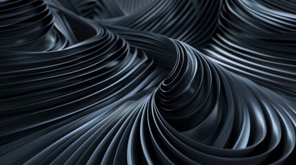 Eternal Threads: Dark Slate Infinity Loop Abstract. Generative AI