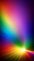 Abstract rainbow background with rays of light