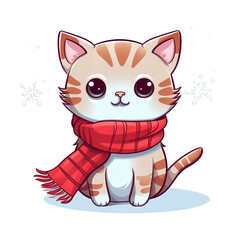 Obraz premium Christmas Cat