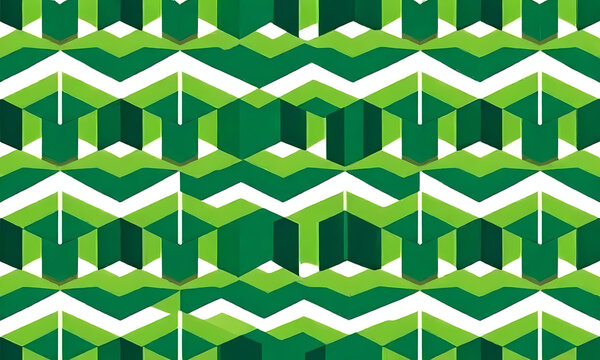 Unique pattern with green and white color composition