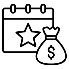 Event Budget  Icon Element For Design
