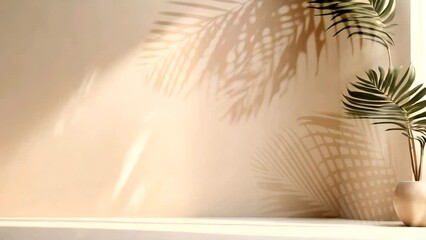 Minimalistic abstract gentle light beige background for product presentation - Powered by Adobe