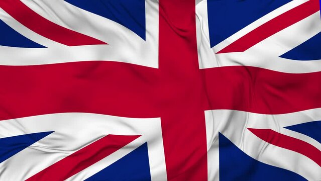 A beautiful view of United Kingdom flag animation seamless loop. 4K video