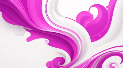 solid white background with magenta swirls