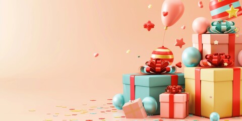 Web banner for Father's Day with 3D icon sale special offer on background, On the left is free space