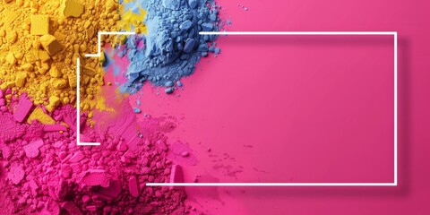 Web banner for Holi with Sale tags or Rectangular frame for text, On the left is free space