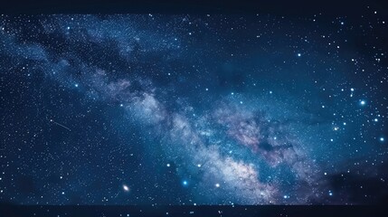 milky way with starry sky at night inside home using virtual reality simulator