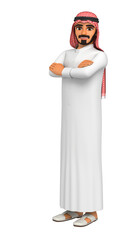 Arab man giving a tour