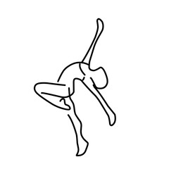 dancing couple line icon