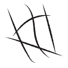 Bear paw claw marks, scratches of animal attack