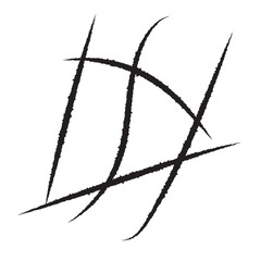 Bear paw claw marks, scratches of animal attack