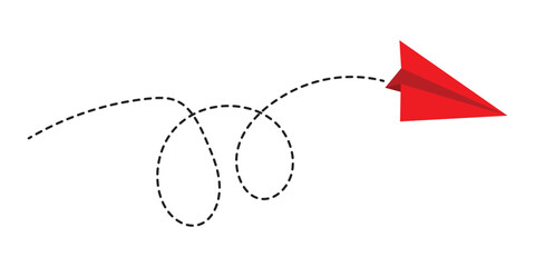 Paper plane vector icon set. Origami paper airplane illustration isolated outline on white background in eps 10.