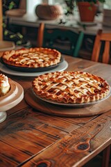 pies close-up. selective focus