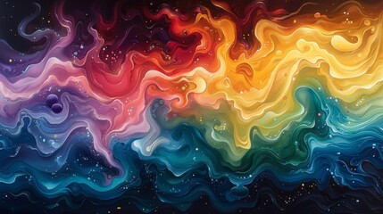 Obraz premium Rainbow abstract illustration.