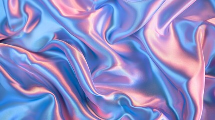Obraz premium A blue and pink fabric with a shiny, metallic texture