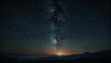 Fototapeta premium A beautiful night sky with the view of the Milky Way