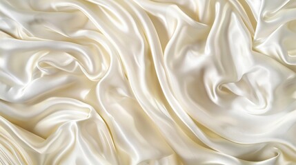 A white fabric with a pattern of a wave