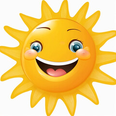 smiling sun cartoon Generated by Ai 