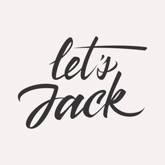 Let's Jack party lettering card