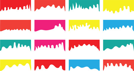 Website border, web page divider shapes. Geometric and organic separator headers for graphic design template - app, banner, page, poster, menu. vector set design.eps10