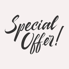Special Offer discount Lettering card