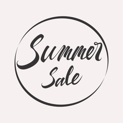 Summer Sale discount lettering card