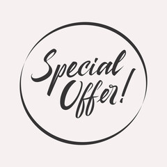 Special Offer Discount Lettering card