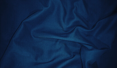 Dark blue velvet fabric background in a luxurious style for graphic design
