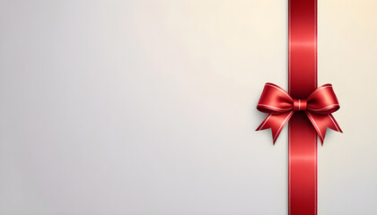 Gift ribbon with white space for text background