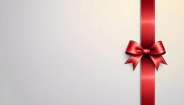Gift ribbon with white space for text background
